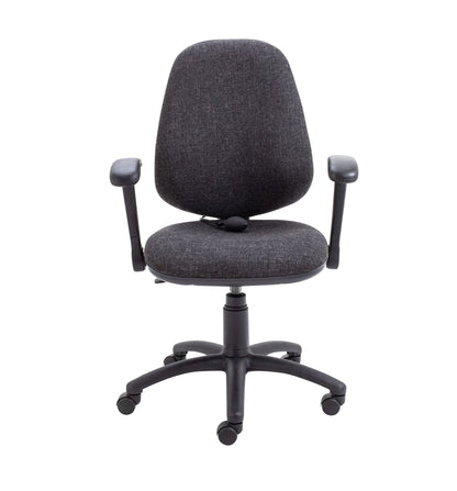 Calypso Ergo 2 Lever Office Chair With Lumbar Pump And Folding Arms|Charcoal