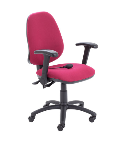 Calypso Ergo 2 Lever Office Chair With Lumbar Pump And Folding Arms|Claret