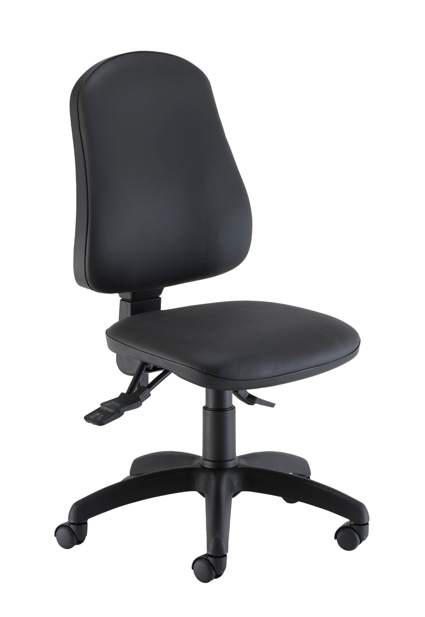 Calypso Ergo 2 Lever Office Chair With Lumbar Pump|Black PU