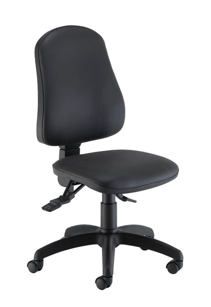 Calypso Ergo 2 Lever Office Chair With Lumbar Pump|Black PU