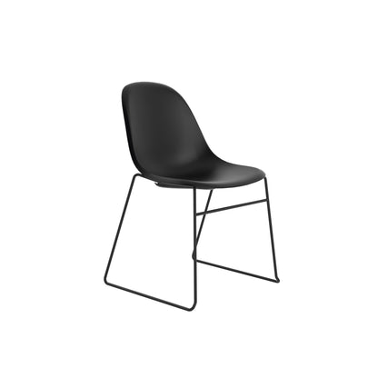 Lizzie Skid Chair|Black