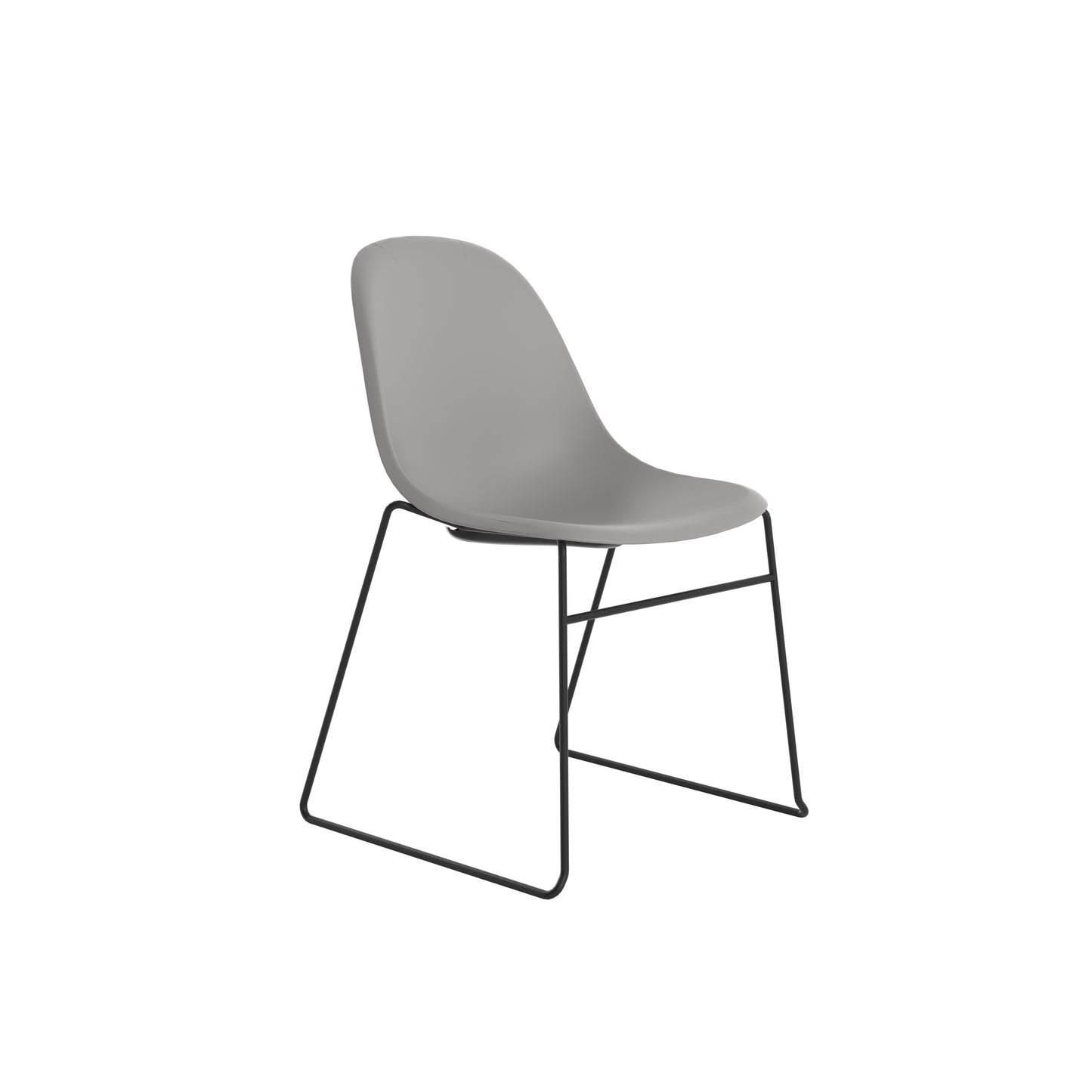 Lizzie Skid Chair|Grey