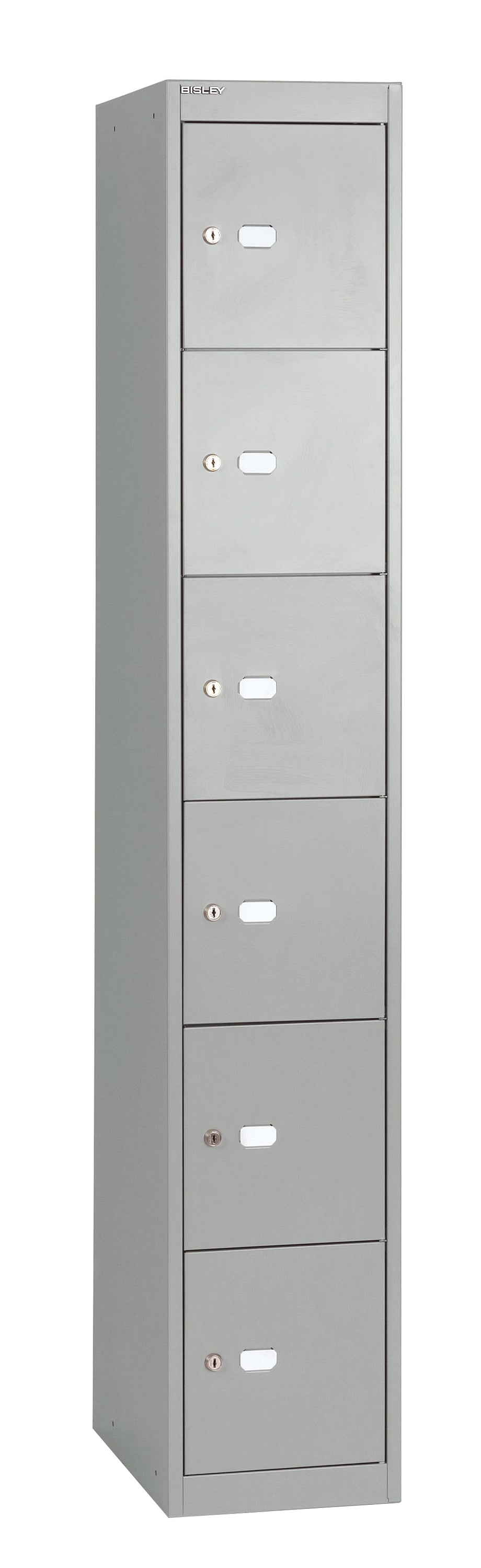Bisley|Steel Locker|6 Door|305x305x1802|Goose Grey