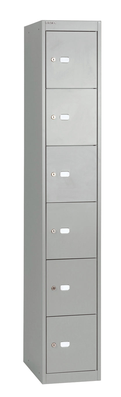 Bisley|Steel Locker|6 Door|305x305x1802|Goose Grey