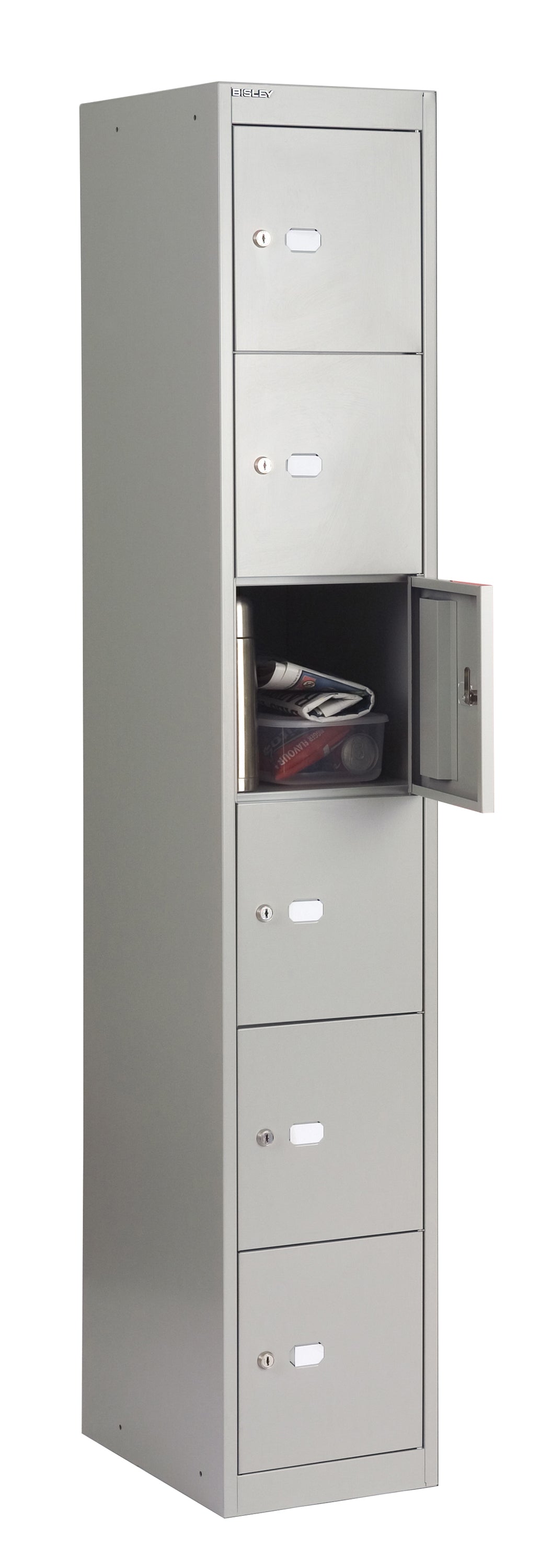 Bisley|Steel Locker|6 Door|305x457x1802|Goose Grey