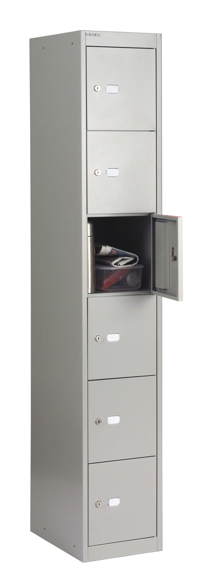 Bisley|Steel Locker|6 Door|305x457x1802|Goose Grey