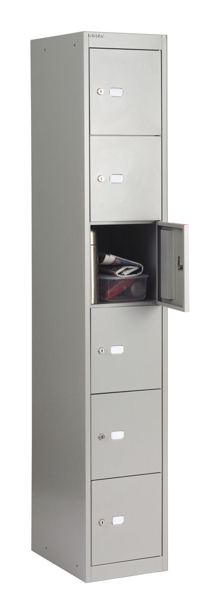Bisley|Steel Locker|6 Door|305x457x1802|Goose Grey