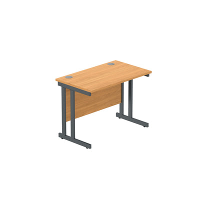 Core|Double Upright|Rectangular Desk (FSC)|1000x600|Norwegian Beech-Graphite