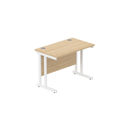 Core|Double Upright|Rectangular Desk (FSC)|1000x600|Canadian Oak-White