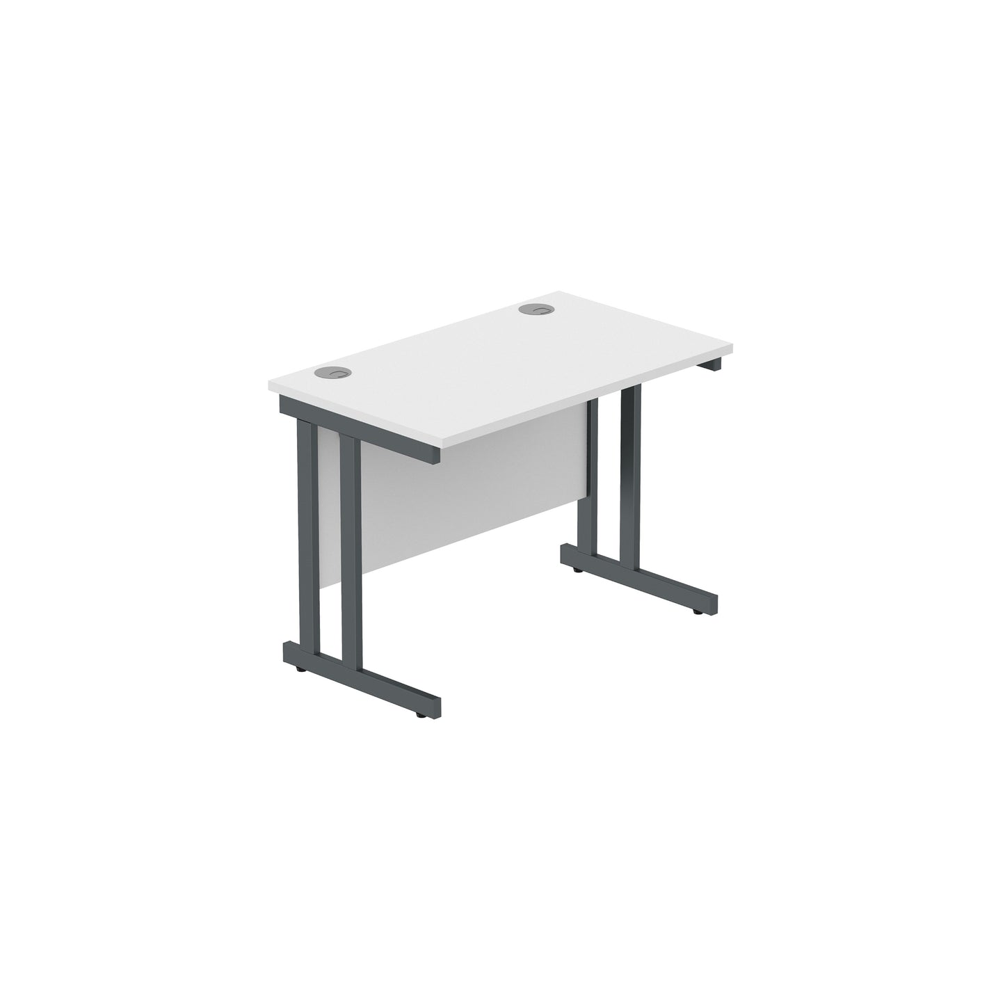 Core|Single Upright|Rectangular Desk (FSC)|1000x600|Arctic White-Graphite