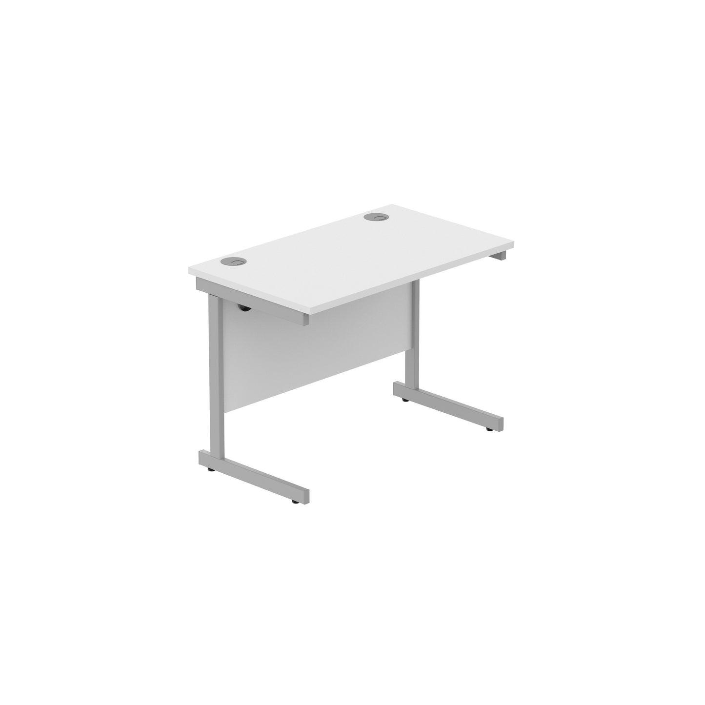 Core|Single Upright|Rectangular Desk (FSC)|1000x600|Arctic White-Silver