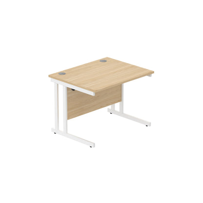 Core|Double Upright|Rectangular Desk (FSC)|1000x800|Canadian Oak-White
