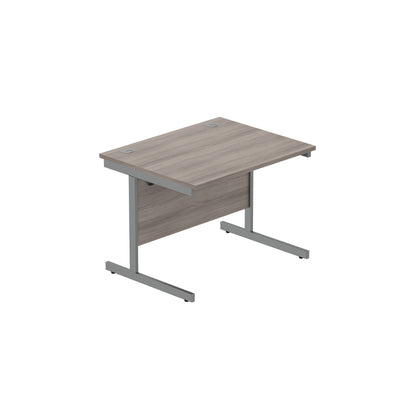 Core|Single Upright|Rectangular Desk (FSC)|1000x800|Alaskan Grey Oak-Graphite