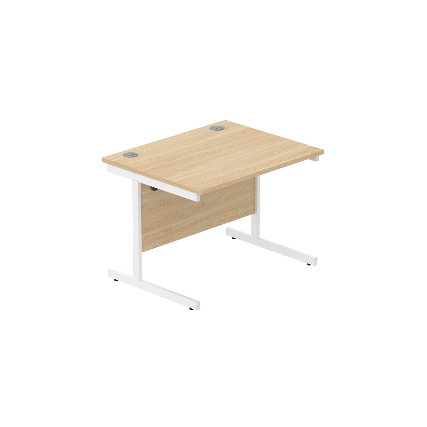 Core|Single Upright|Rectangular Desk (FSC)|1000x800|Canadian Oak-White