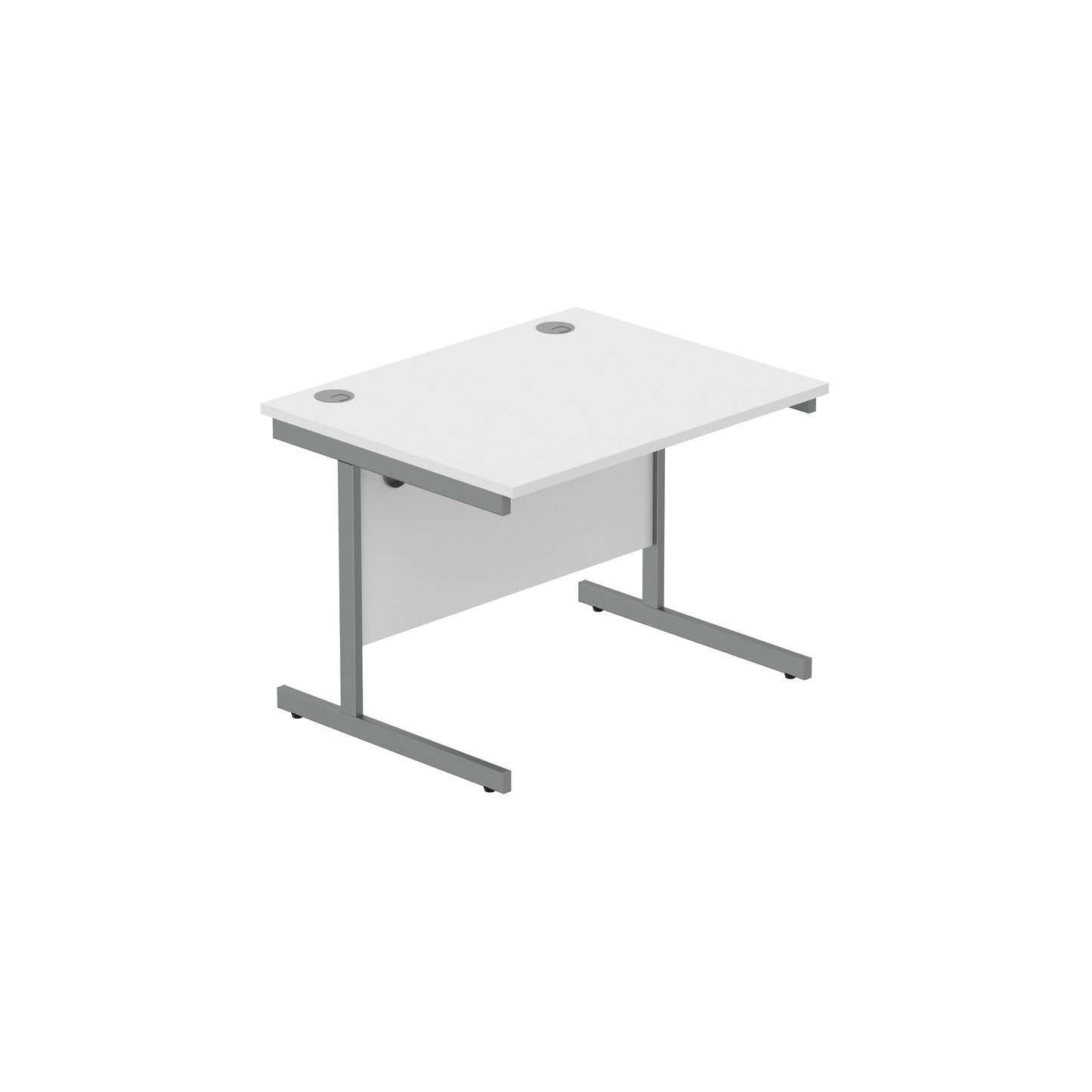 Core|Single Upright|Rectangular Desk (FSC)|1000x800|Arctic White-Graphite