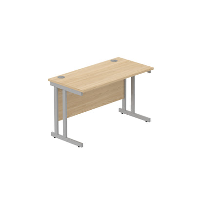 Core|Double Upright|Rectangular Desk (FSC)|1200x600|Canadian Oak-Silver