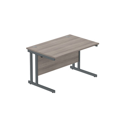 Core|Double Upright|Rectangular Desk (FSC)|1200x800|Alaskan Grey Oak-Graphite
