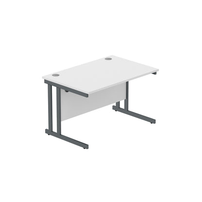 Core|Double Upright|Rectangular Desk (FSC)|1200x800|Arctic White-Graphite