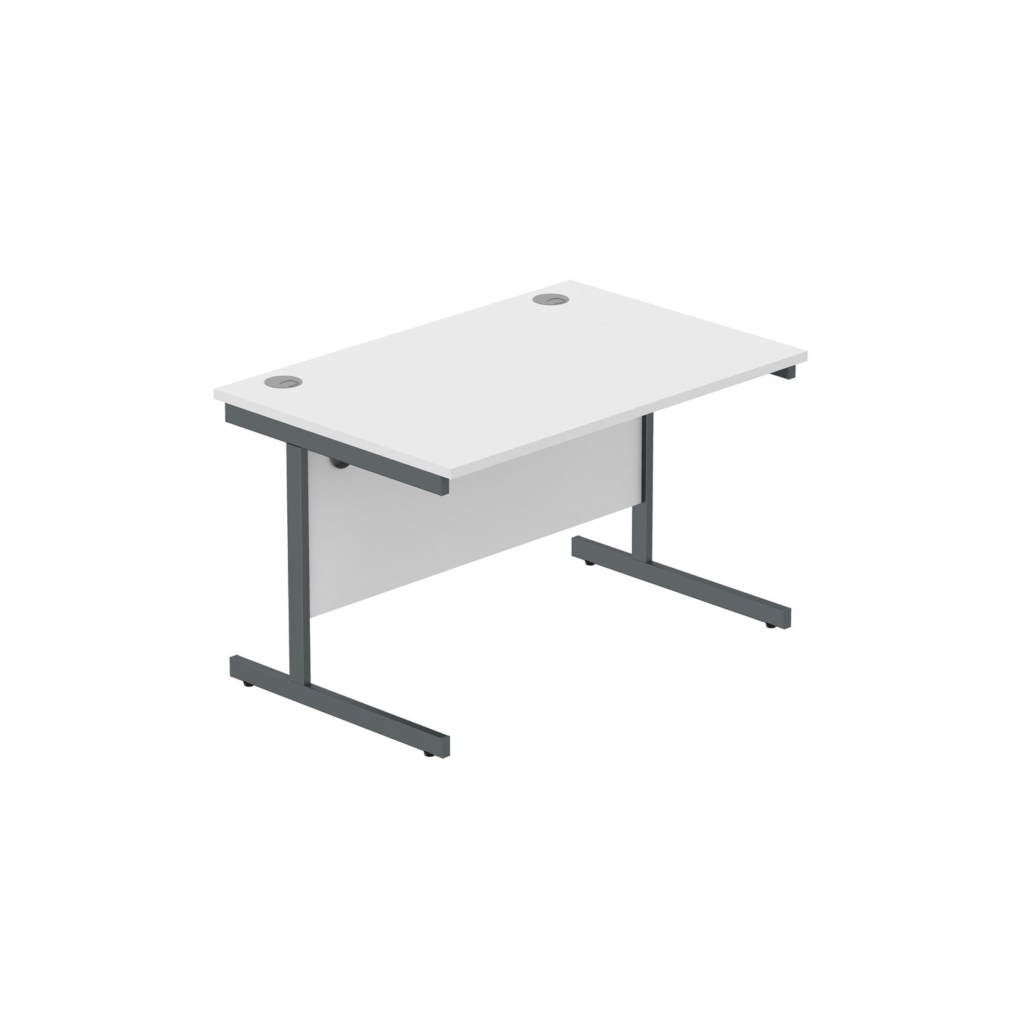 Core|Single Upright|Rectangular Desk (FSC)|1200x800|Arctic White-Graphite