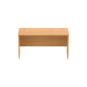 Core|Panel Leg|Rectangular Desk|1400x600|Norweigan Beech-Graphite