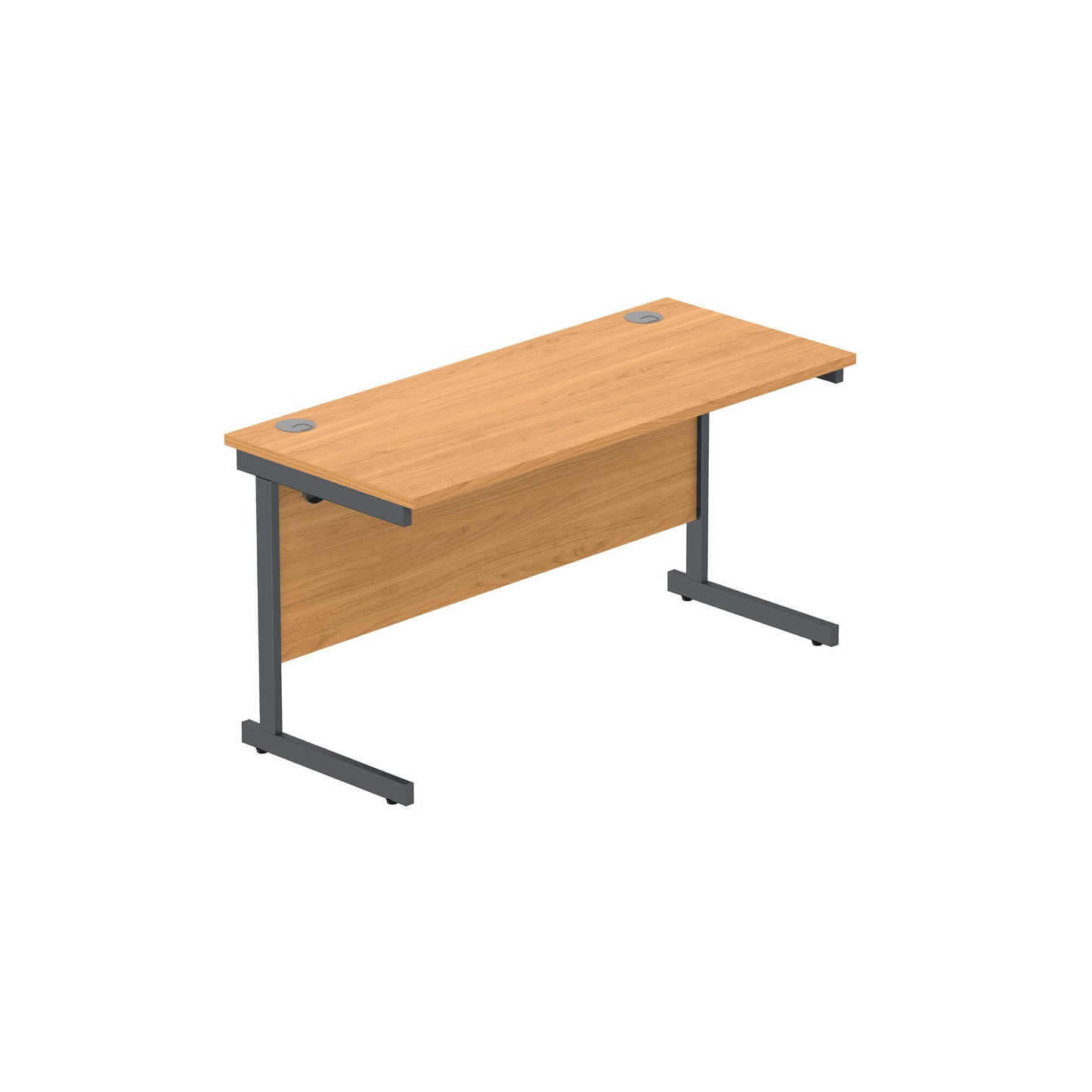 Core|Single Upright|Rectangular Desk (FSC)|1400x600|Norwegian Beech-Graphite