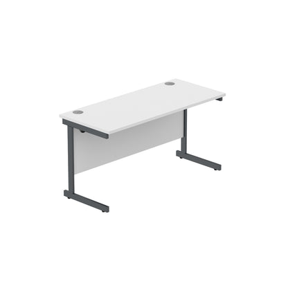 Core|Single Upright|Rectangular Desk (FSC)|1400x600|Arctic White-Graphite