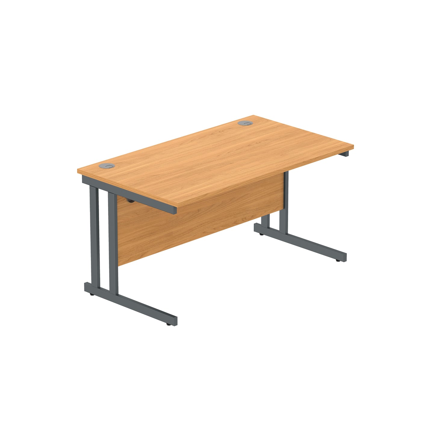 Core|Double Upright|Rectangular Desk (FSC)|1400x800|Norwegian Beech-Graphite
