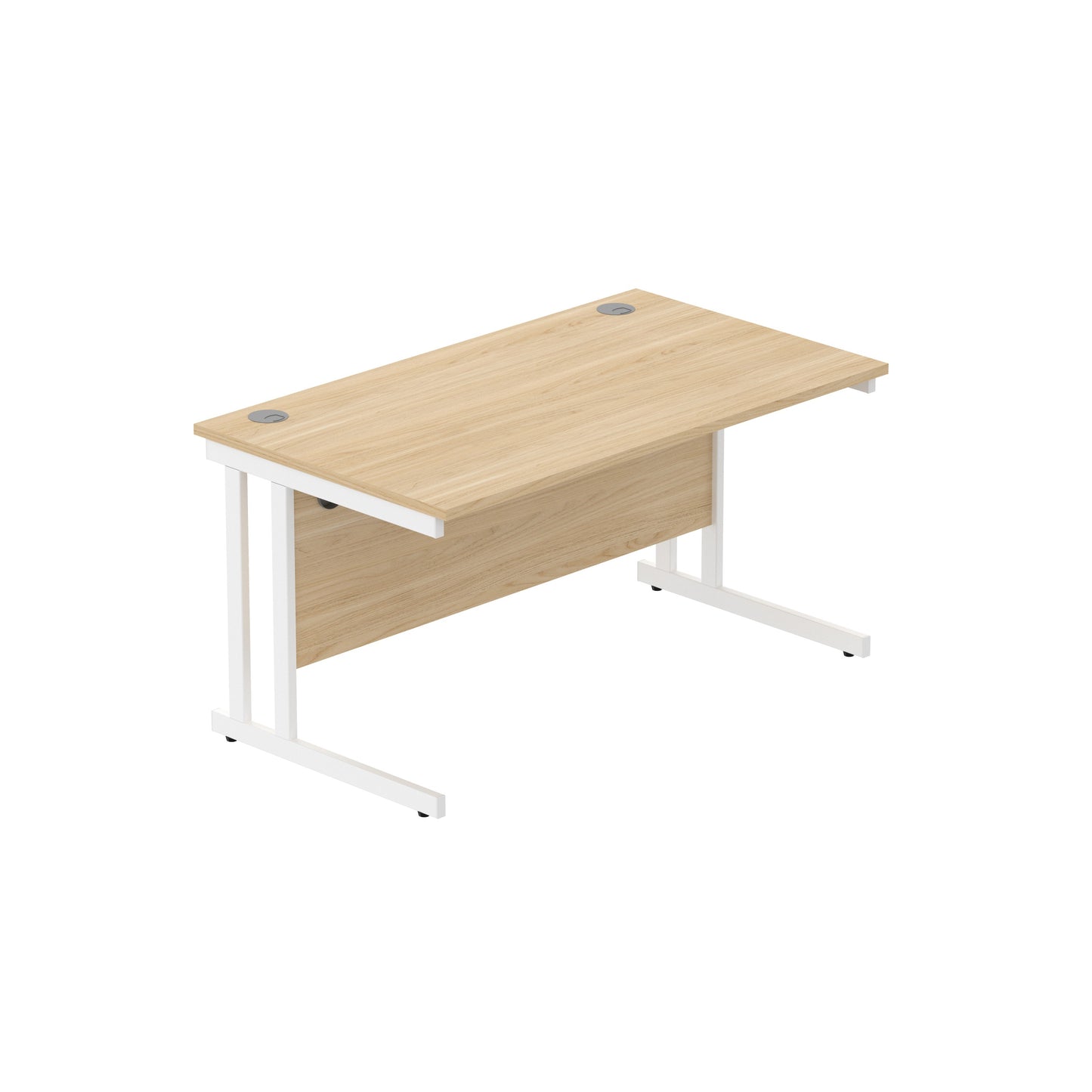 Core|Double Upright|Rectangular Desk (FSC)|1400x800|Canadian Oak-White