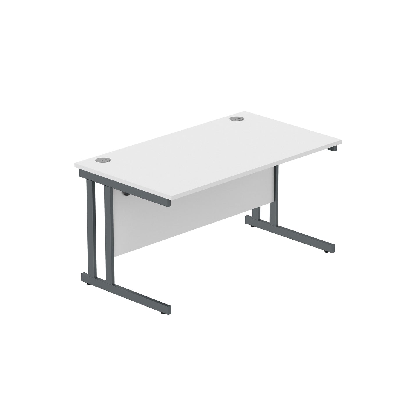 Core|Double Upright|Rectangular Desk (FSC)|1400x800|Arctic White-Graphite