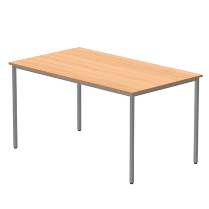 Core|Double Upright|Rectangular Desk|1400x800|Canadian Oak-White