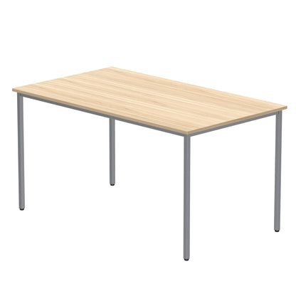 Core|Double Upright|Rectangular Desk|1400x800|White-Silver