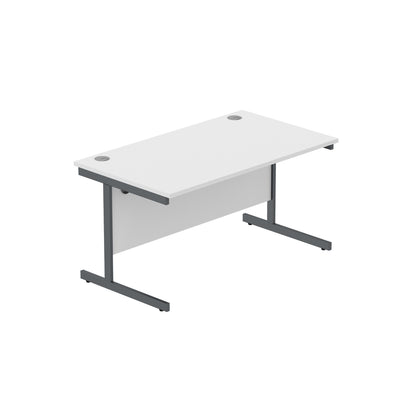 Core|Single Upright|Rectangular Desk (FSC)|1400x800|Arctic White-Graphite