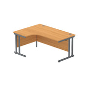 Office Left Hand Corner Desk with Steel Double Upright Cantilever Frame (FSC)