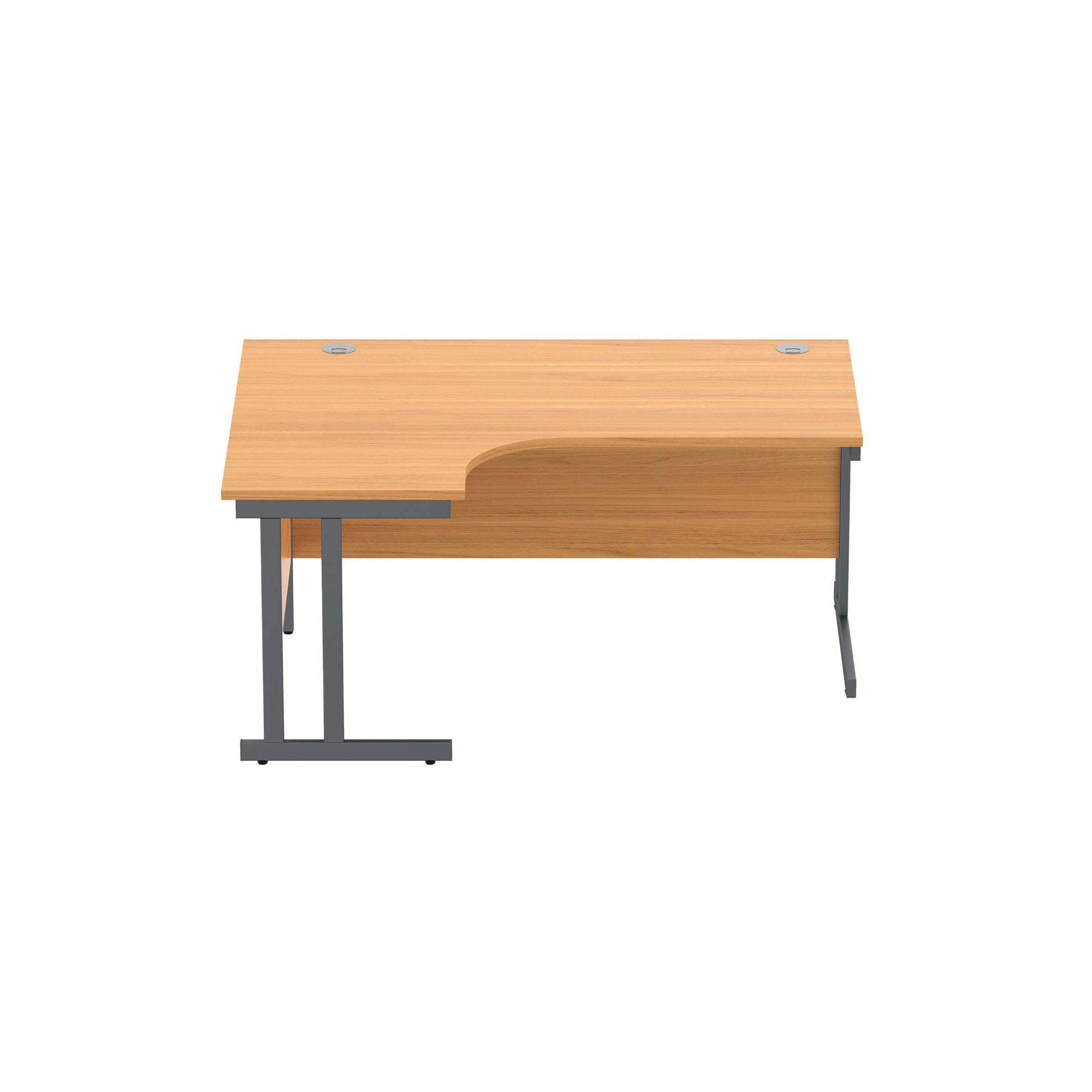 Office Left Hand Corner Desk with Steel Double Upright Cantilever Frame (FSC)