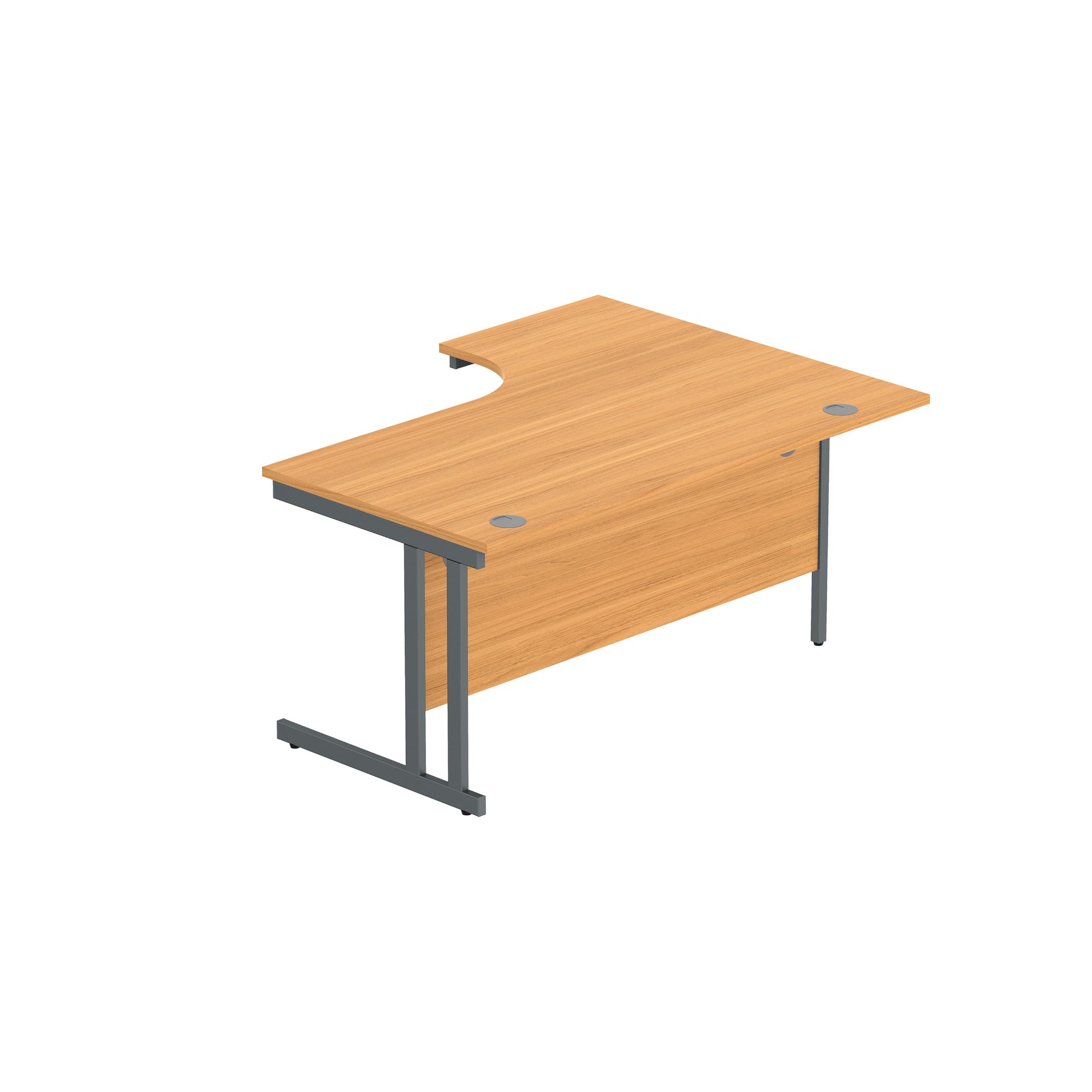 Office Left Hand Corner Desk with Steel Double Upright Cantilever Frame (FSC)
