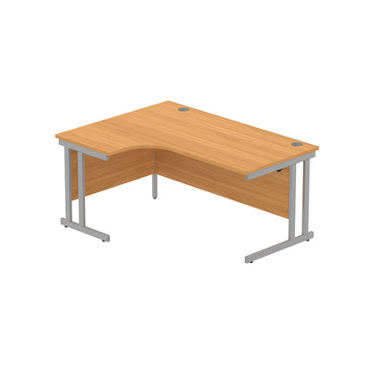 Core|Double Upright|Left Hand Radial Desk (FSC)1600X1200|Norweigan Beech-Silver