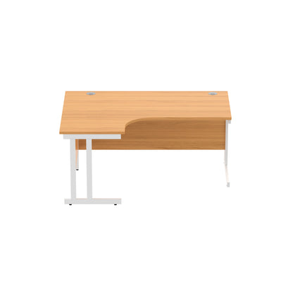Office Left Hand Corner Desk with Steel Double Upright Cantilever Frame (FSC)