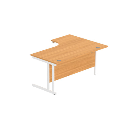 Office Left Hand Corner Desk with Steel Double Upright Cantilever Frame (FSC)