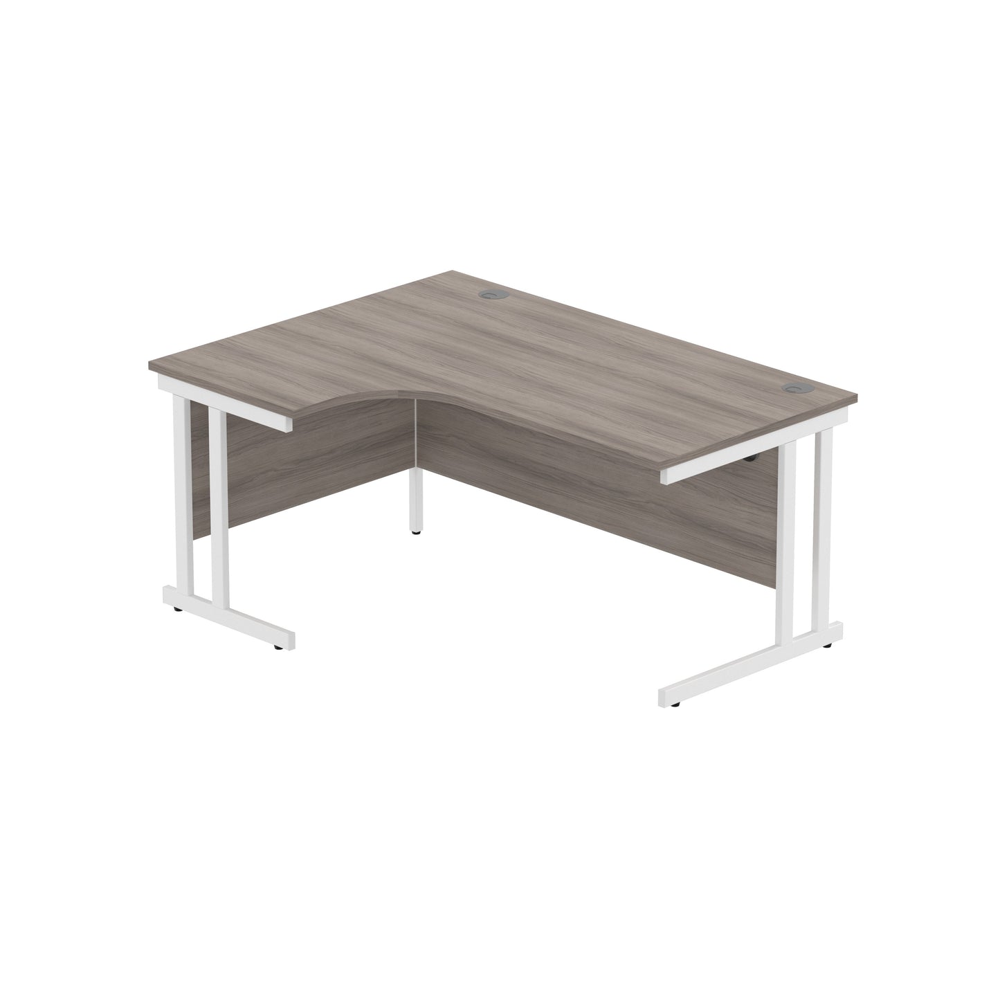 Core|Double Upright|Left Hand Radial Desk (FSC)1600X1200|Alaskan Grey Oak-White