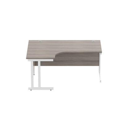Office Left Hand Corner Desk with Steel Double Upright Cantilever Frame (FSC)