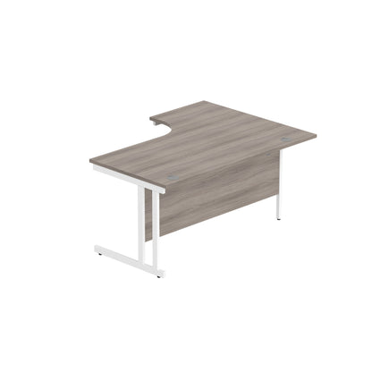 Office Left Hand Corner Desk with Steel Double Upright Cantilever Frame (FSC)
