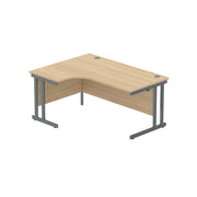 Office Left Hand Corner Desk with Steel Double Upright Cantilever Frame (FSC)