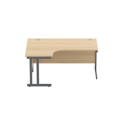 Office Left Hand Corner Desk with Steel Double Upright Cantilever Frame (FSC)