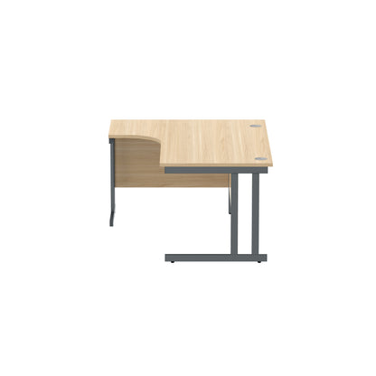 Office Left Hand Corner Desk with Steel Double Upright Cantilever Frame (FSC)