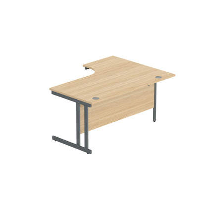 Office Left Hand Corner Desk with Steel Double Upright Cantilever Frame (FSC)