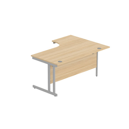 Office Left Hand Corner Desk with Steel Double Upright Cantilever Frame (FSC)