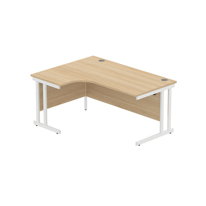 Core|Double Upright|Left Hand Radial Desk (FSC)1600X1200|Canadian Oak-White