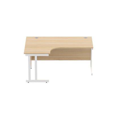 Office Left Hand Corner Desk with Steel Double Upright Cantilever Frame (FSC)