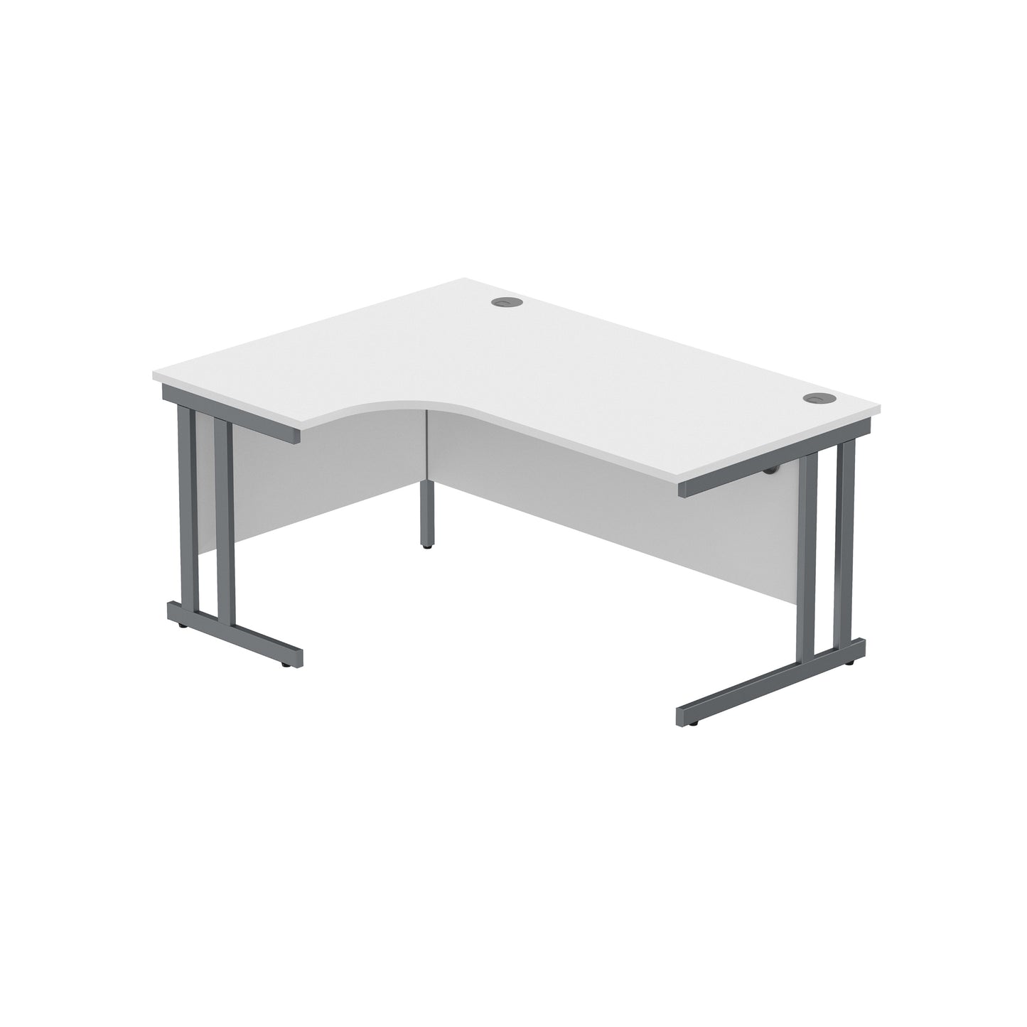 Core|Double Upright|Left Hand Radial Desk (FSC)1600X1200|Arctic White-Graphite