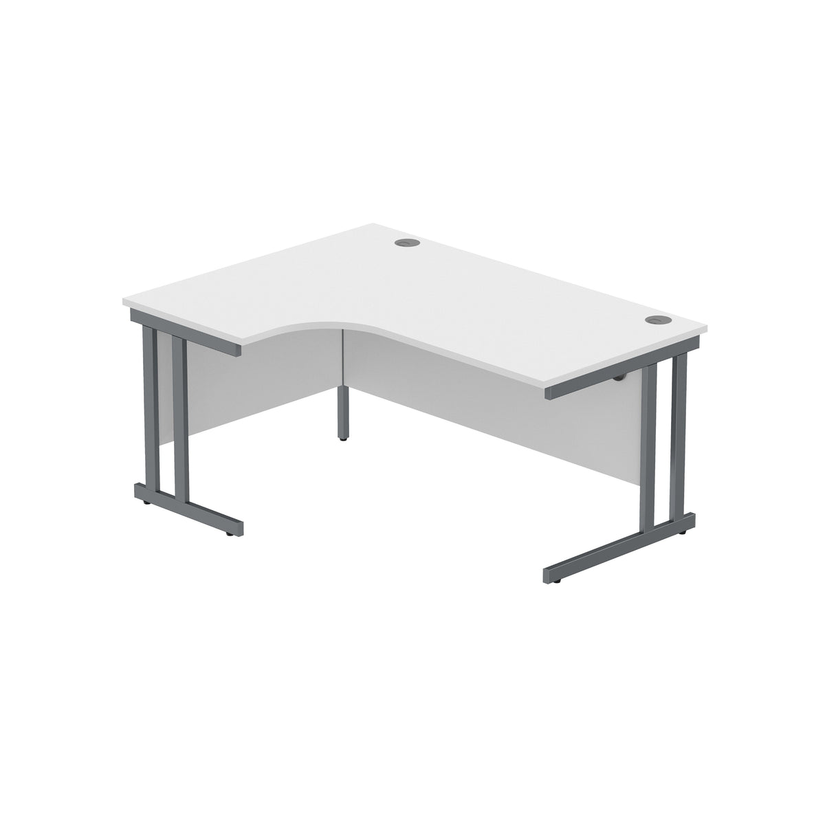 Office Left Hand Corner Desk with Steel Double Upright Cantilever Frame (FSC)